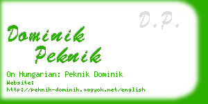 dominik peknik business card